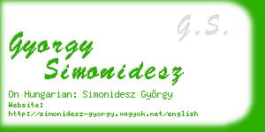 gyorgy simonidesz business card